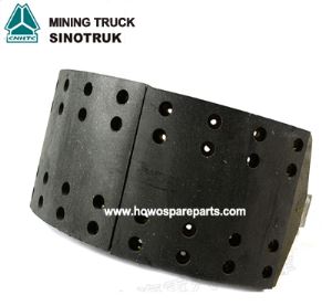 HOWO 70T Mining Truck Brake Shoe AZ9970440003 Untuk Truk Tambang Sinotruk